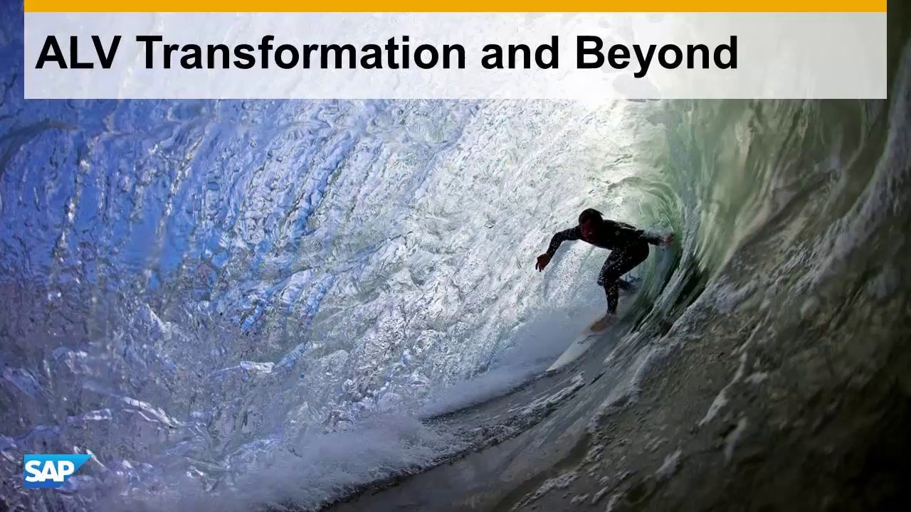ALV and FPM on SAP HANA (Part 2/3) - ALV Transformation and Beyond