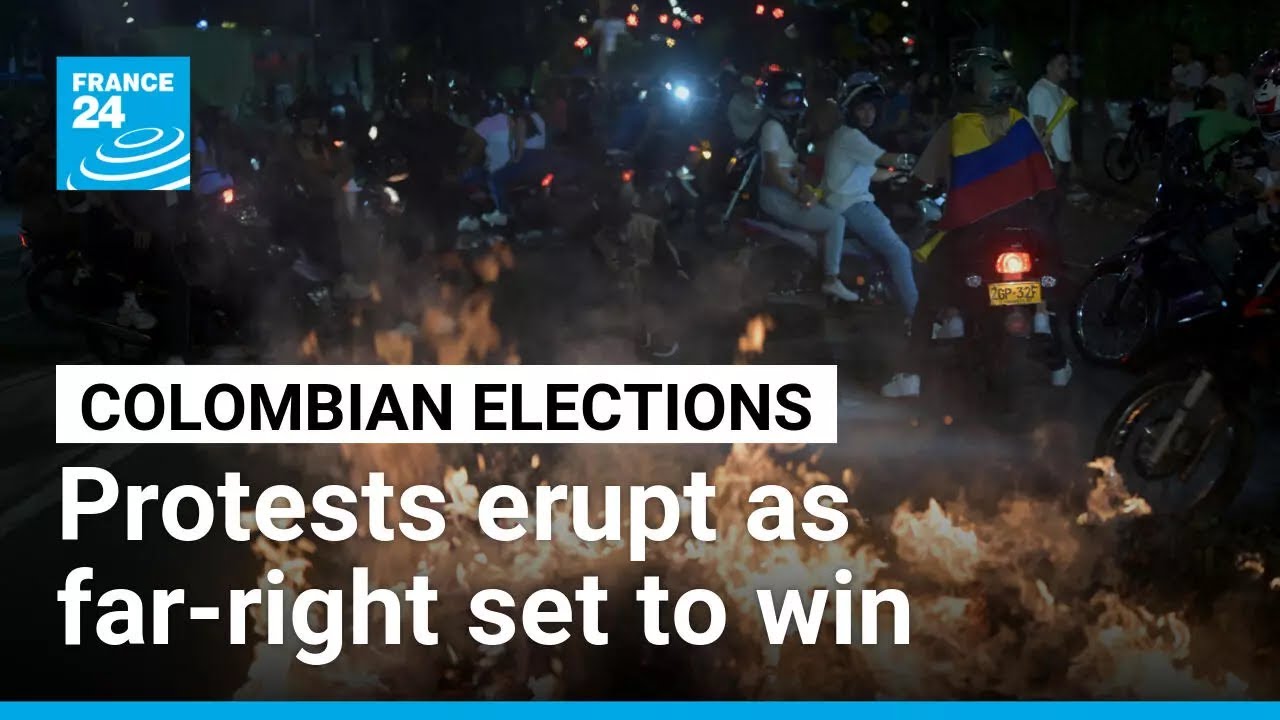 Protests erupt in Colombia as far-right set to win presidential election &bull; FRANCE 24 English