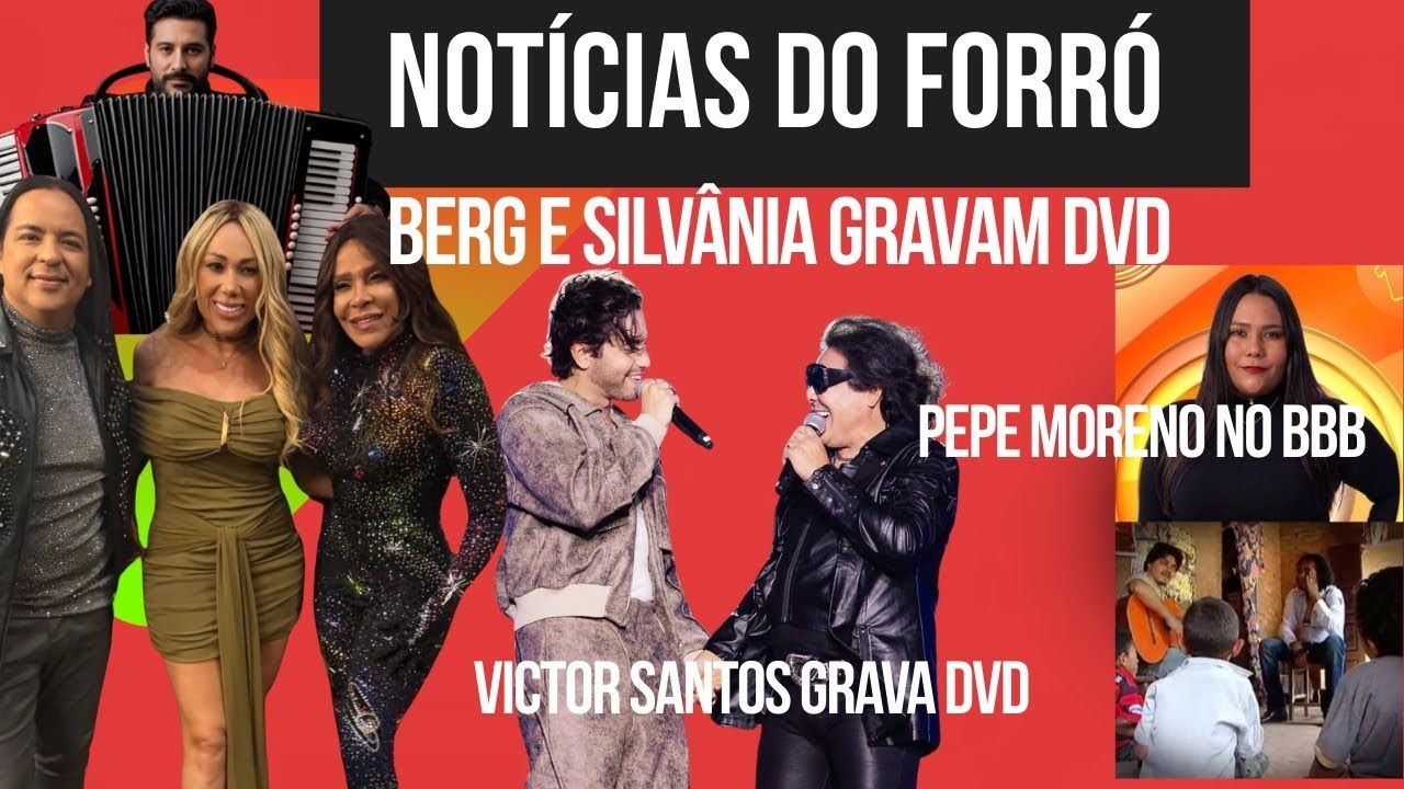Berg e Silvânia gravam DVD, Victor Santos grava DVD; Pepe moreno no BBB