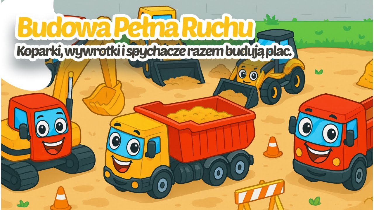 🏗️ Budowa Pełna Ruchu &ndash; Koparki i Wywrotki | Piosenka dla dzieci