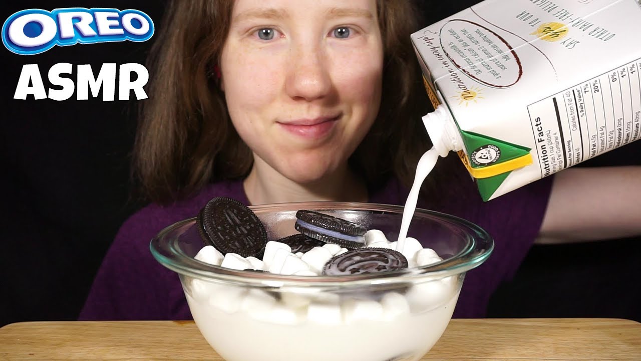 ASMR MARSHMALLOW MOON OREO CEREAL MUKBANG (No Talking) EATING SOUNDS