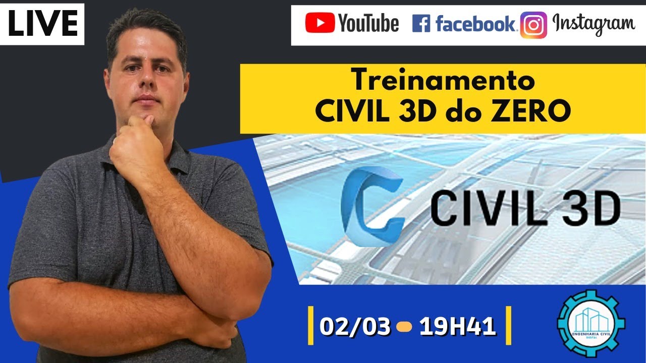 LIVE - CIVIL 3D DO ZERO - TREINAMENTO