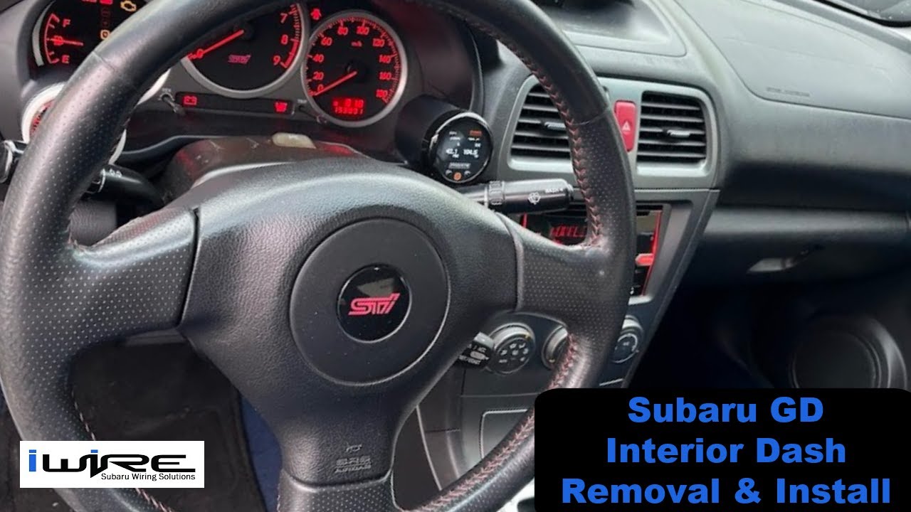 Демонтаж и установка внутренней отделки приборной панели для Subaru WRX 2002-2007 и STi 2004-2007.