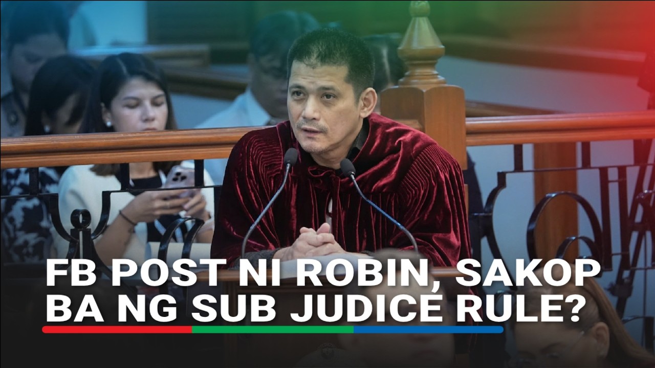 Post ni Robin, lumabag ba sa sub judice rule? Sagot ng impeachment court | ABS-CBN News