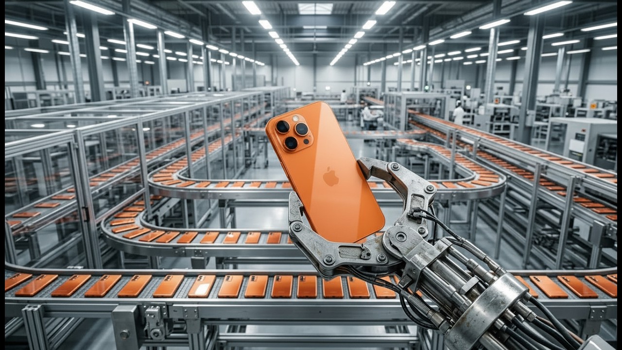Inside Apple iPhone 17 Pro Max Factory! 🏭 Orange Edition Factory Production Line (Full Process)