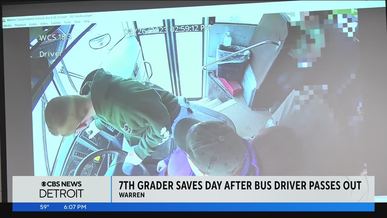 Warren middle schooler hailed a hero after saving lives of classmates, bus driver