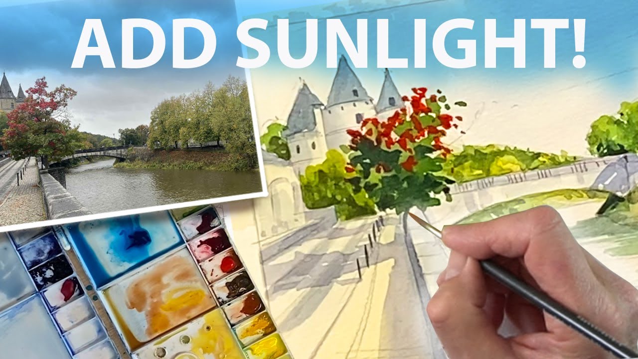 Beginner Watercolour Techniques: Adding Sunshine to your painting