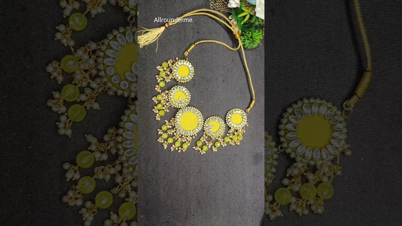 Best Haldi Jewellery😍👍Part-1 Necklace #diy #haldiceremony #necklace #trending #jewellery #shortsfeed