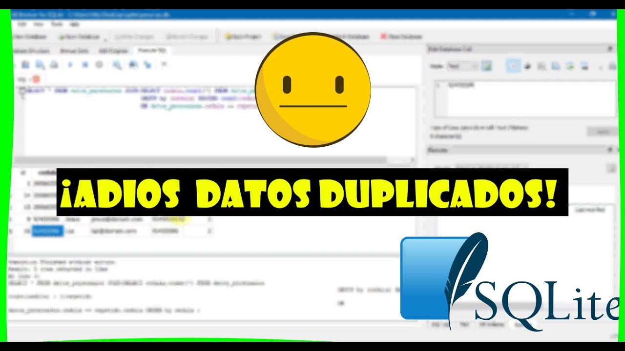 Trabajando Con Datos Duplicados En Sqlite