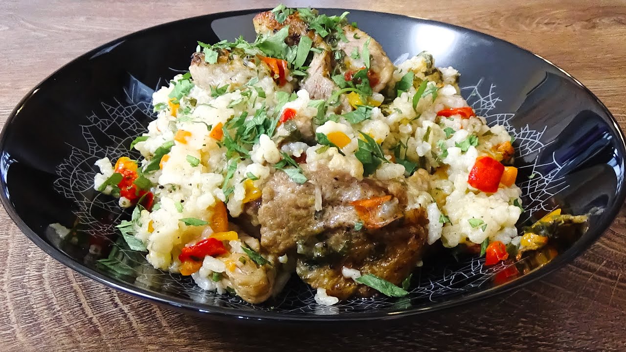 Свинина с запеченным рисом. Вкусный и простой рецепт для всей семьи!