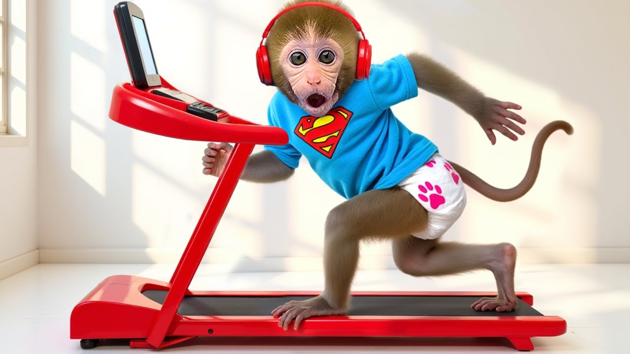 Monkey Baby Bon Bon buys M&Ms and plays with the duckling in the toilet