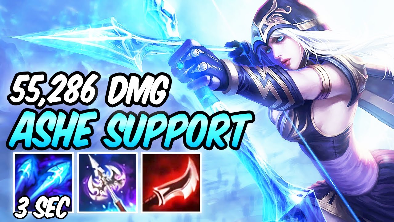 ASHE SUPPORT LETHALITY BEST DAMAGE IN TEAM! 3 SECONDS CD W PERMA SLOW 40% CDR Build & Runes | S10