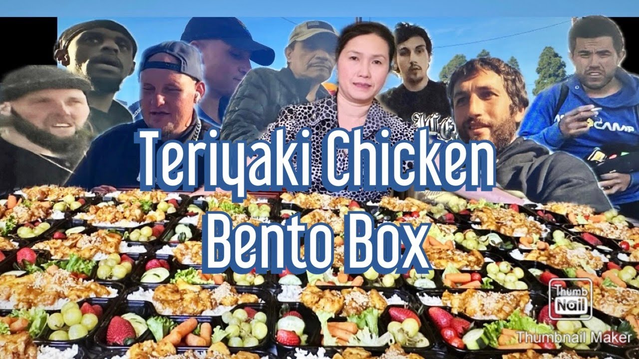 Making 100 Teriyaki Chicken  Bento Box For The Homeless People !