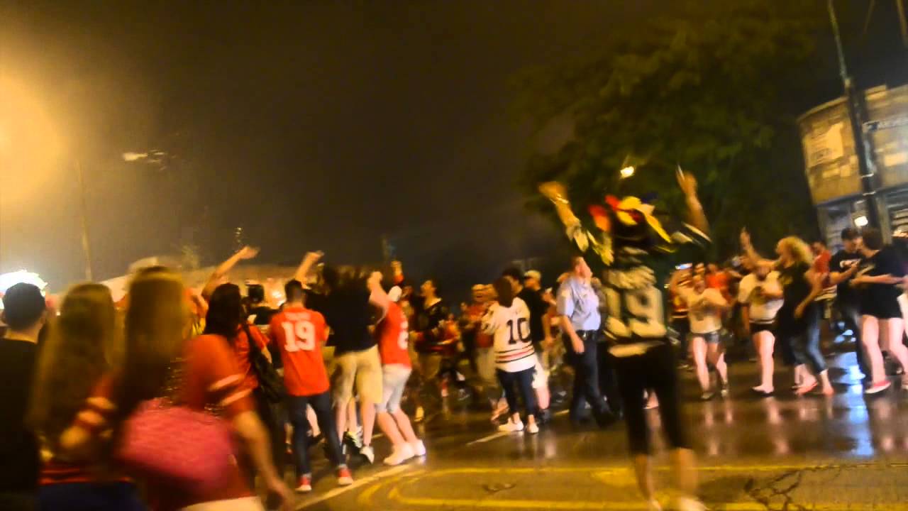 Chicago Blackhawks Fans Celebrate 2015 Stanley Cup Championship