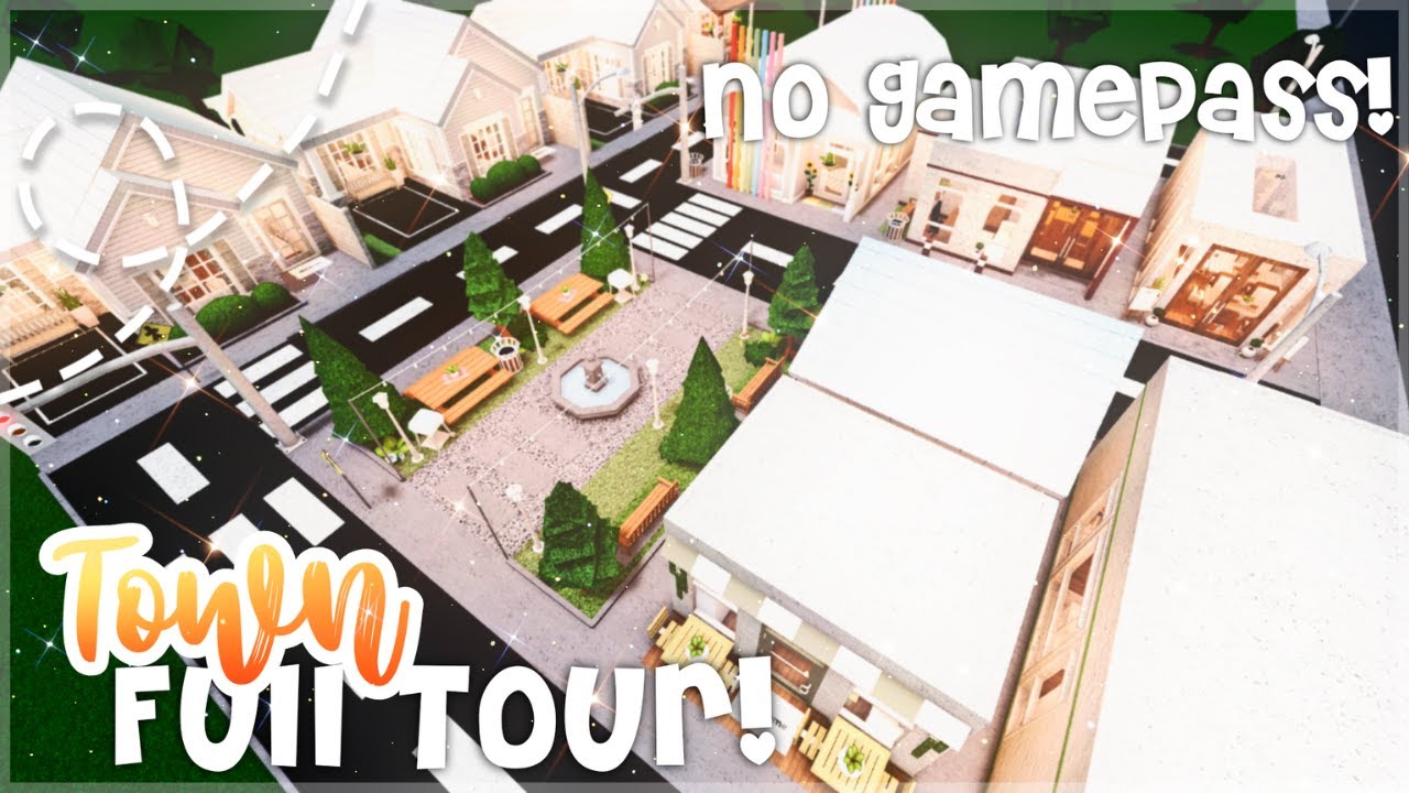 No Gamepass Town I Part 10 I Full Town Tour! I Bloxburg - iTapixca Builds