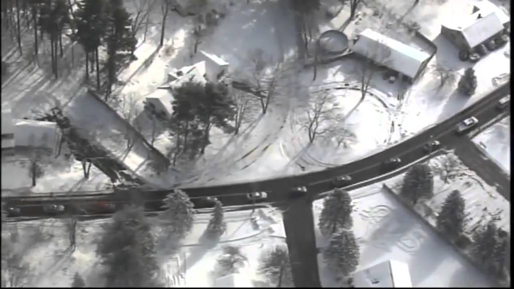 Aerial video: Major traffic backup by Merrimack polls