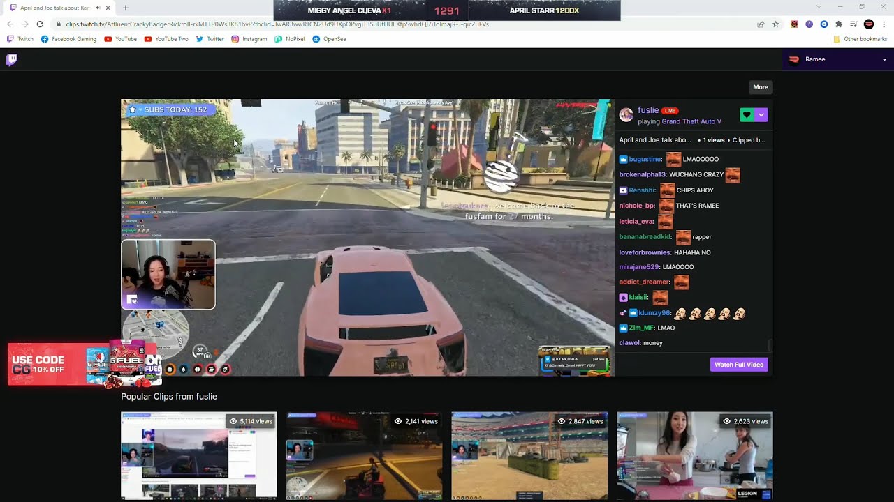 Ramee Reacts to April Rapping WuChang Crazy for Burn | GTA RP NoPixel 3.1