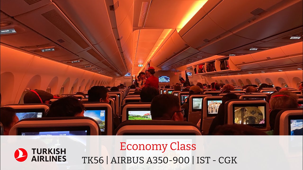 Turkish Airlines TK56 Airbus A350-900 Istanbul to Jakarta IST-CGK