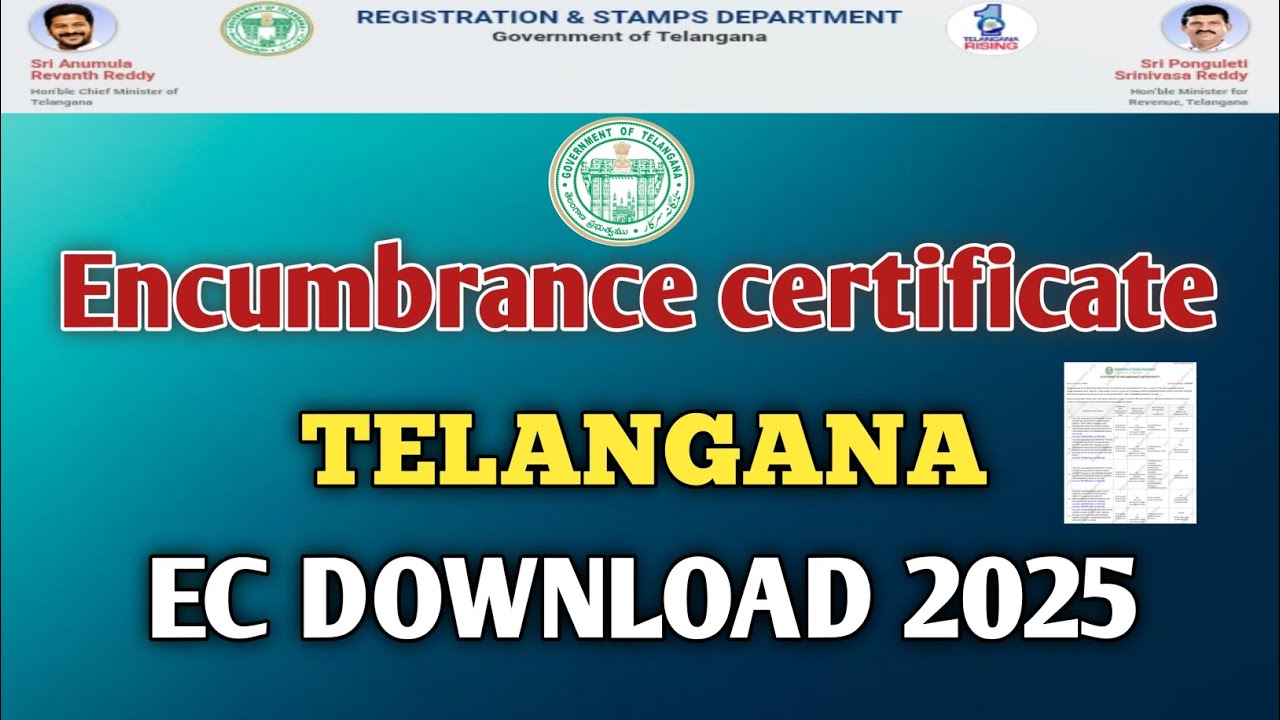 Telangana Encumbrance certificate download || Check ts ec 2025 || Free Encumbrance certificate check