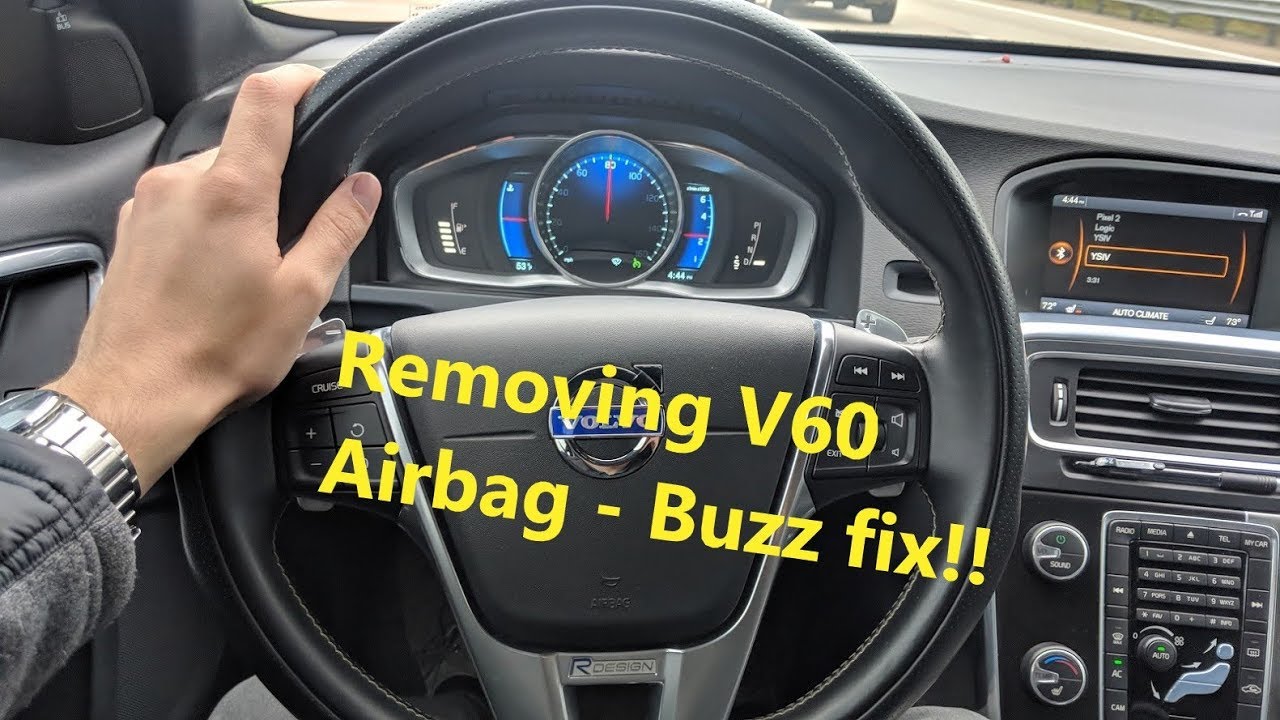 Удаление подушки безопасности водителя Volvo / устранение жужжания