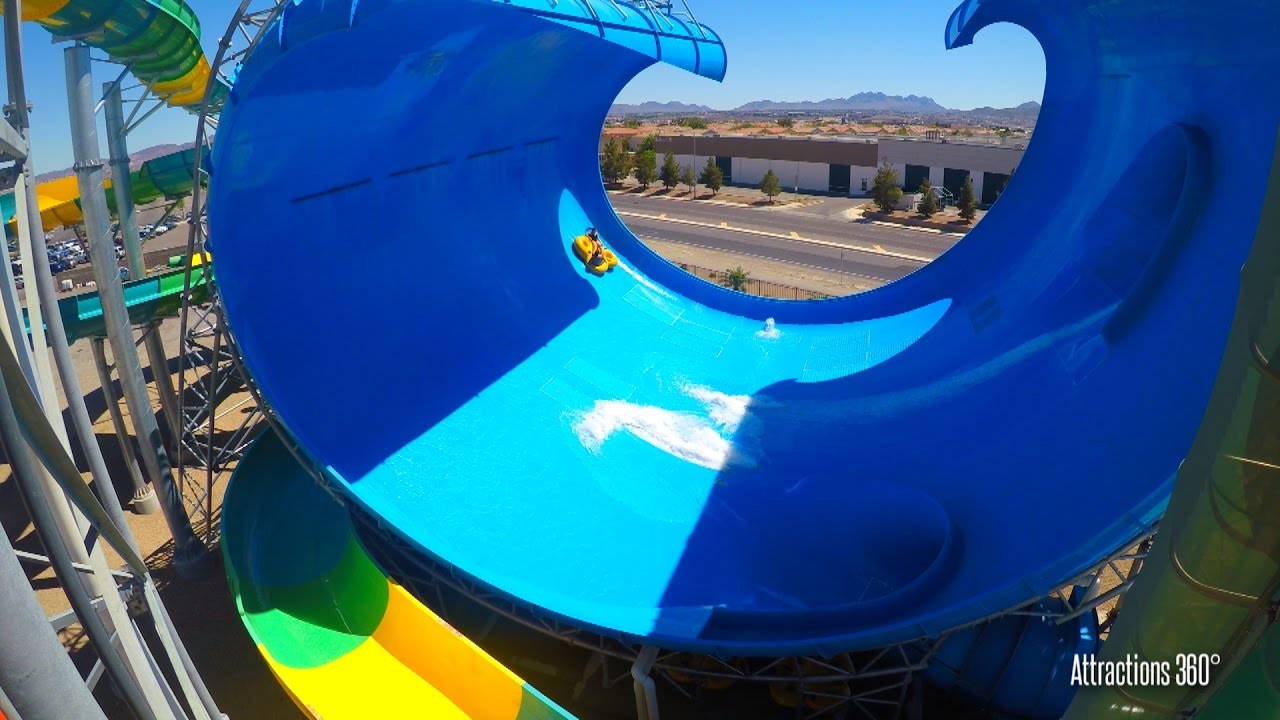 [4K] Wild Surf Water Slide - Cowabunga Bay Las Vegas