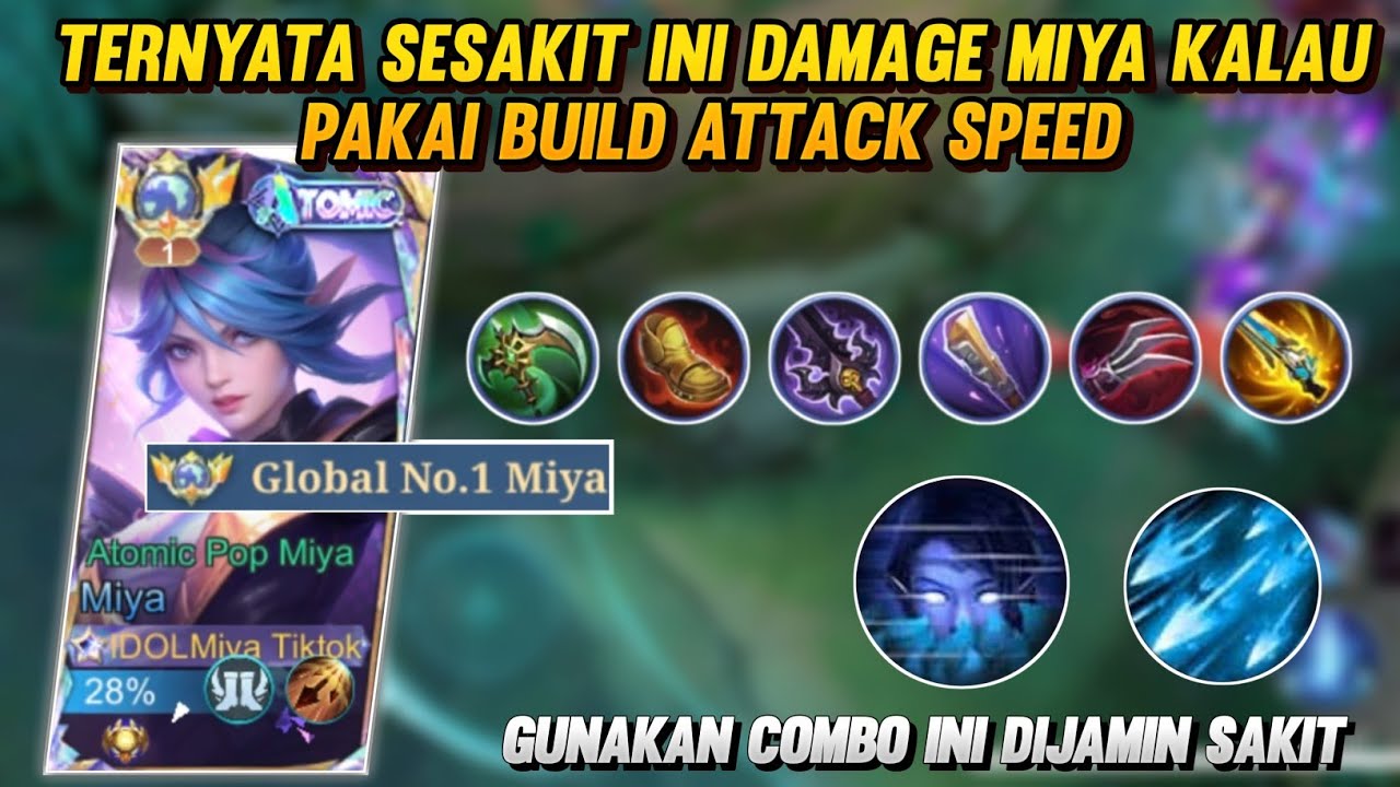 TERNYATA SESAKIT INI KALAU MIYA MENGGUNAKAN BUILD ATTACK SPEED! | MLBB