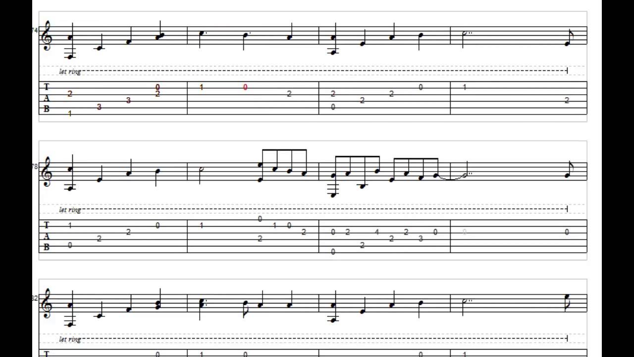 The Daydream I Miss You - Guitar Fingerstyle Tabs