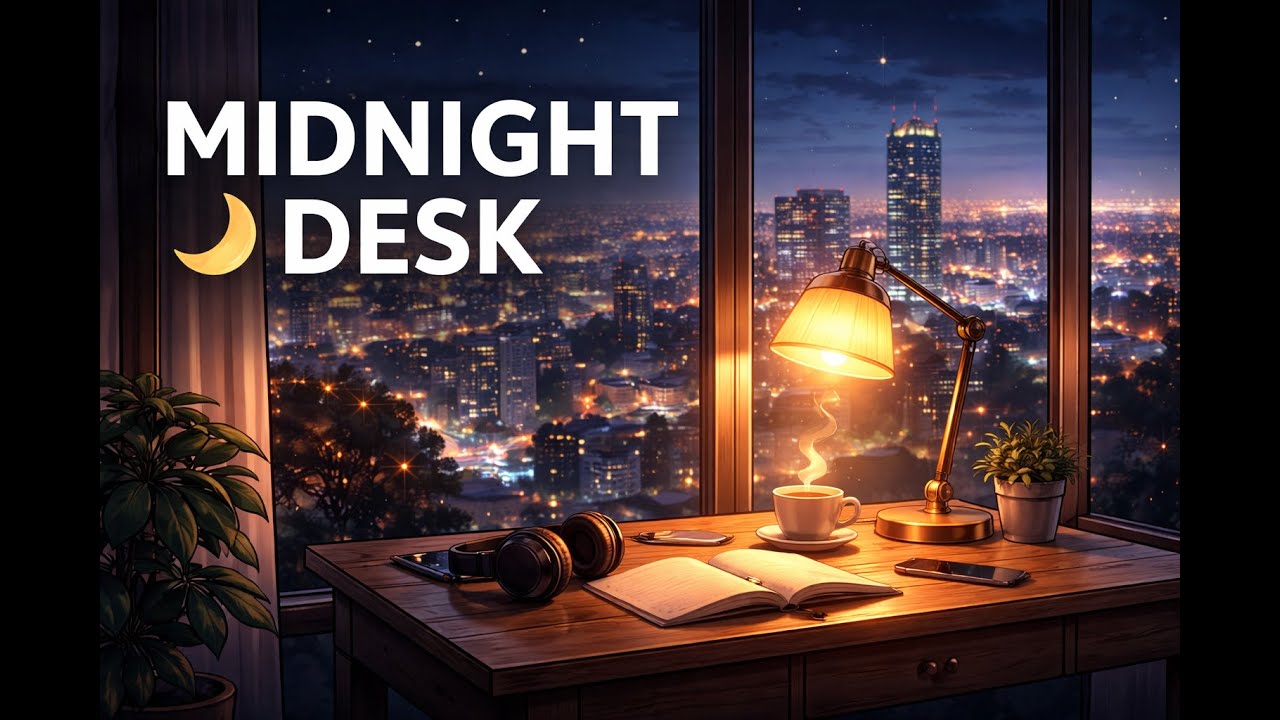 Midnight Desk 🌙 Chill Lo-Fi Beats for Focus, Study & Late Nights (30 Min)