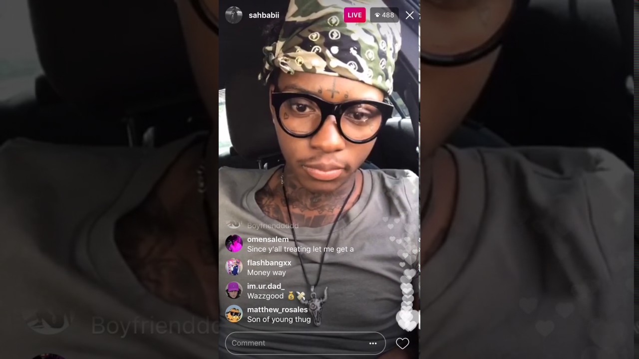 SahBabii Orders Food From Taco Bell While Riding Around Strapped Up On Instagram Live