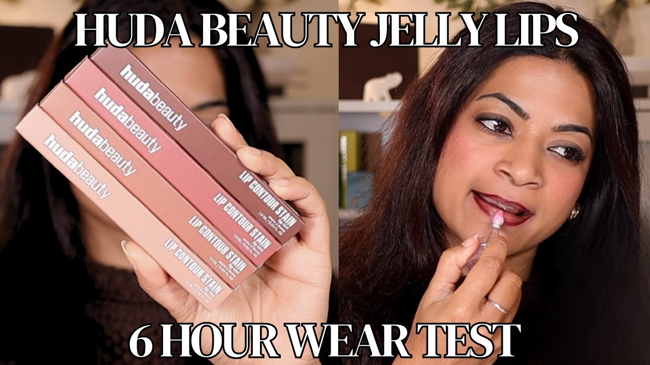 HUDA BEAUTY Lip Contour Stains + Jelly Oils: Swatches + Wear Test