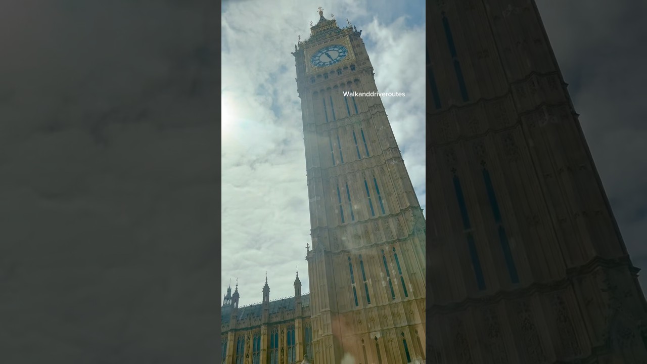 🚗 Driving Near Big Ben in London Today 🇬🇧 #Shorts  #walkanddriveroutes