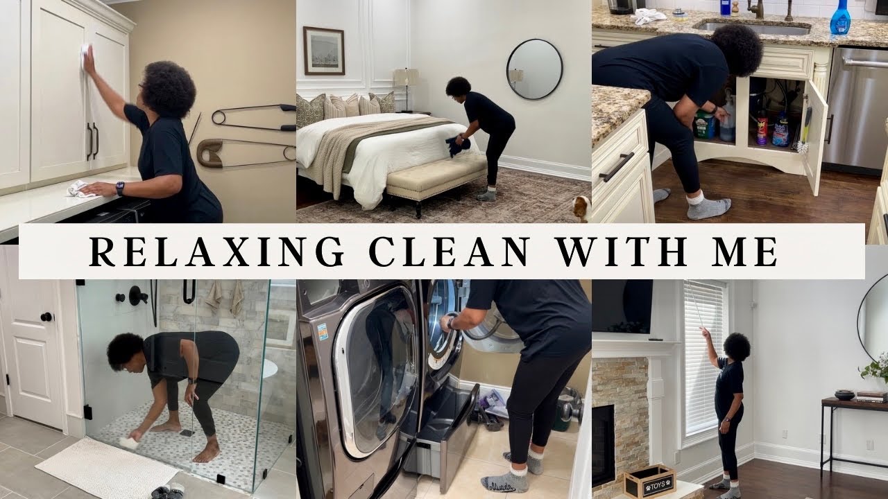 RELAXING CLEAN WITH ME | CLEANING, ORGANIZING & LAUNDRY MOTIVATION #cleanwithme