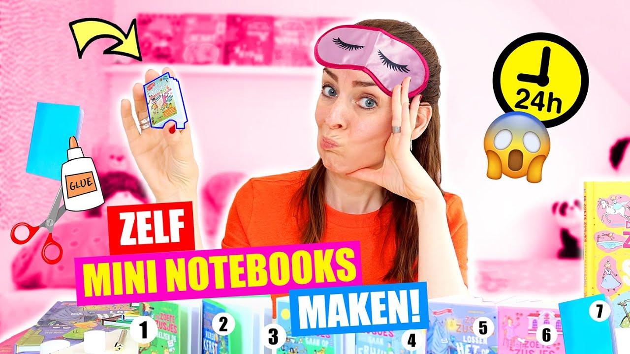 IN 24 UUR ZOVEEL MOGELIJK ZOETE ZUSJES MINI-NOTEBOOKS MAKEN!! *24 Uurs Challenge! &hearts;DeZoeteZusjes&hearts;