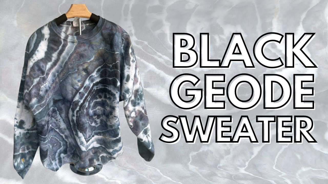 Black Geode Tie Dye Sweater