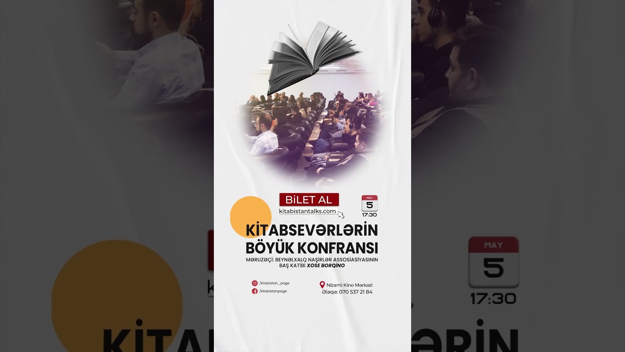 Kitabsevərlərin b&ouml;y&uuml;k konfransına hazır ol  #kitabıstan #konfrans