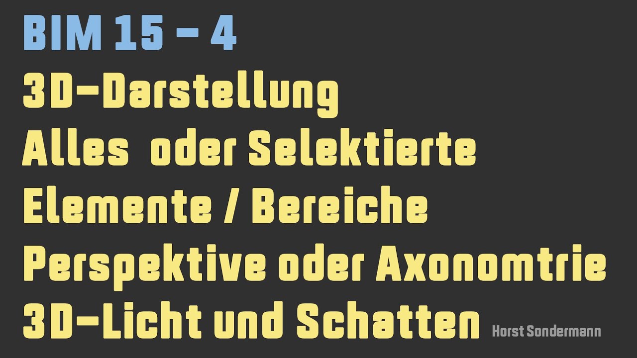 Archicad BIM 15-4 3D-Darstellungen