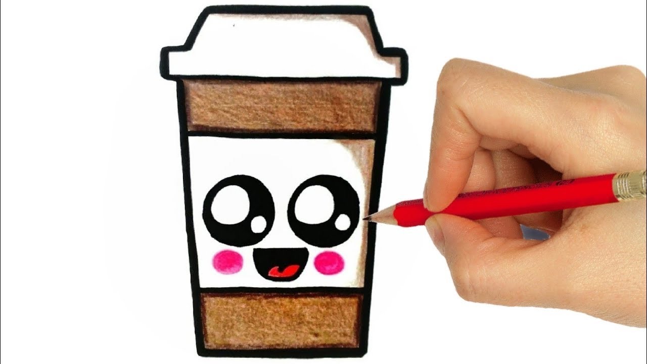HOW TO DRAW A CUP OF COFFEE/ como desenhar um copo de café/ dibujar una taza de cafe/ dibujos kawaii