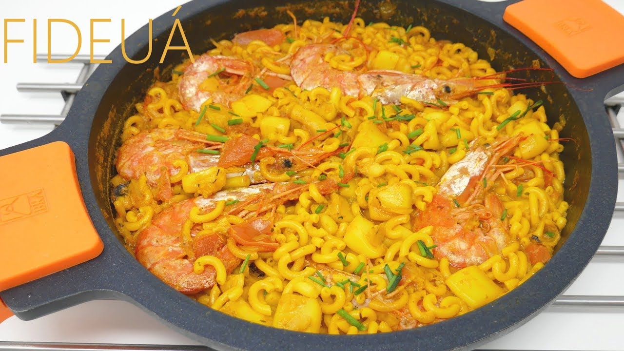 FIDEU&Aacute; de MARISCOS con GAMBAS y SEPIA🦐🥘🥘