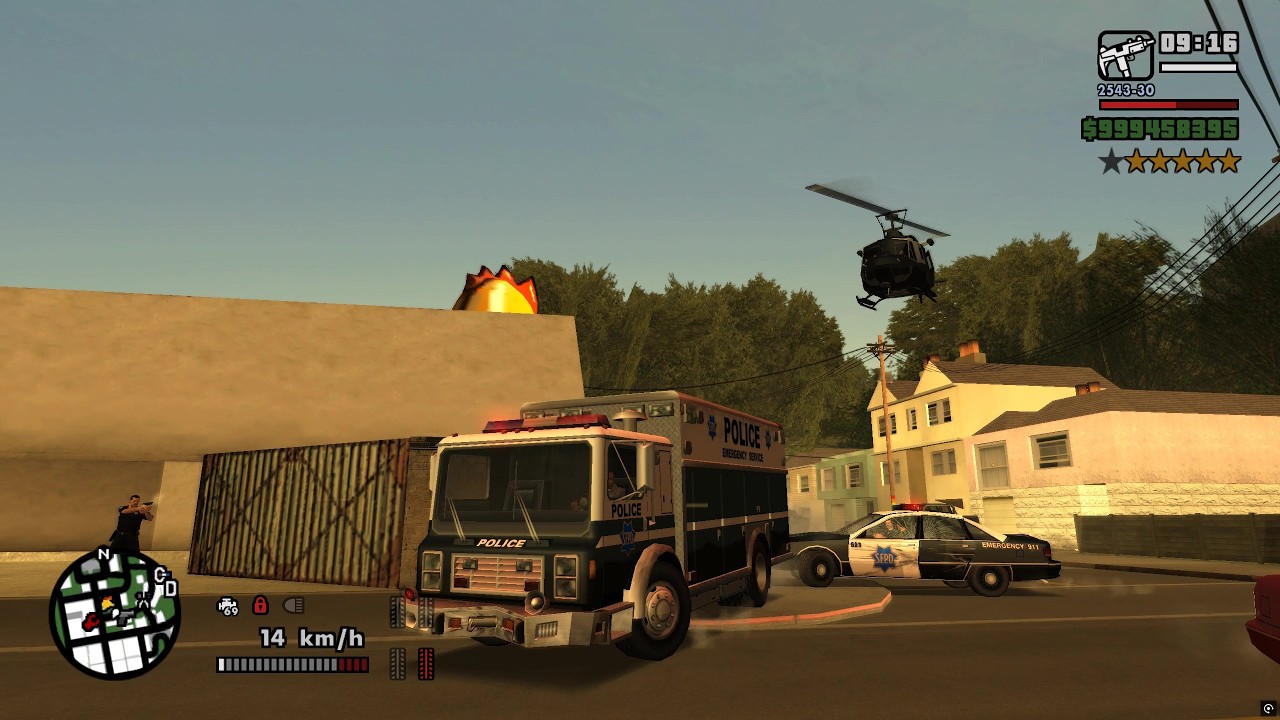 GTA San Andreas - Ocean Flats Rampage & Shootout + Six Star Escape