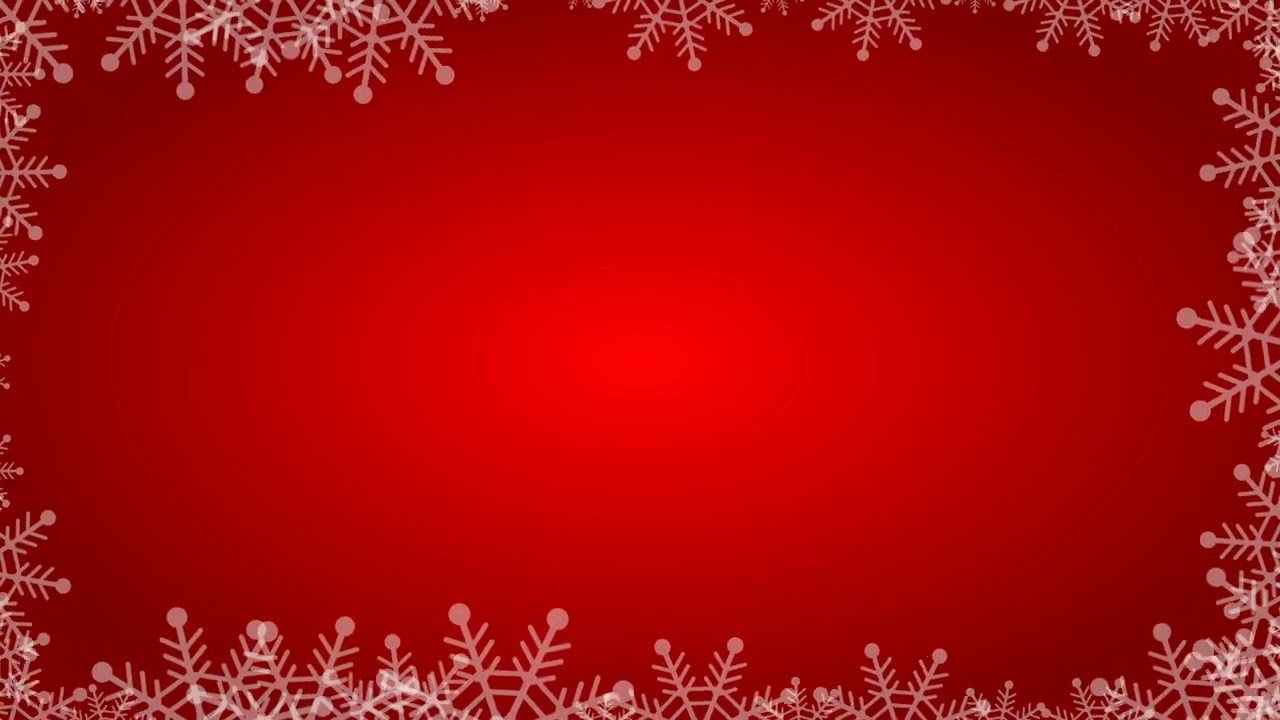 moving snow frame animation on red background for Christmas decorations.