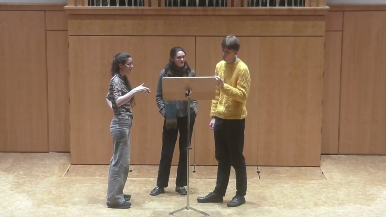 Sanctus, improvised polyphony in three voices