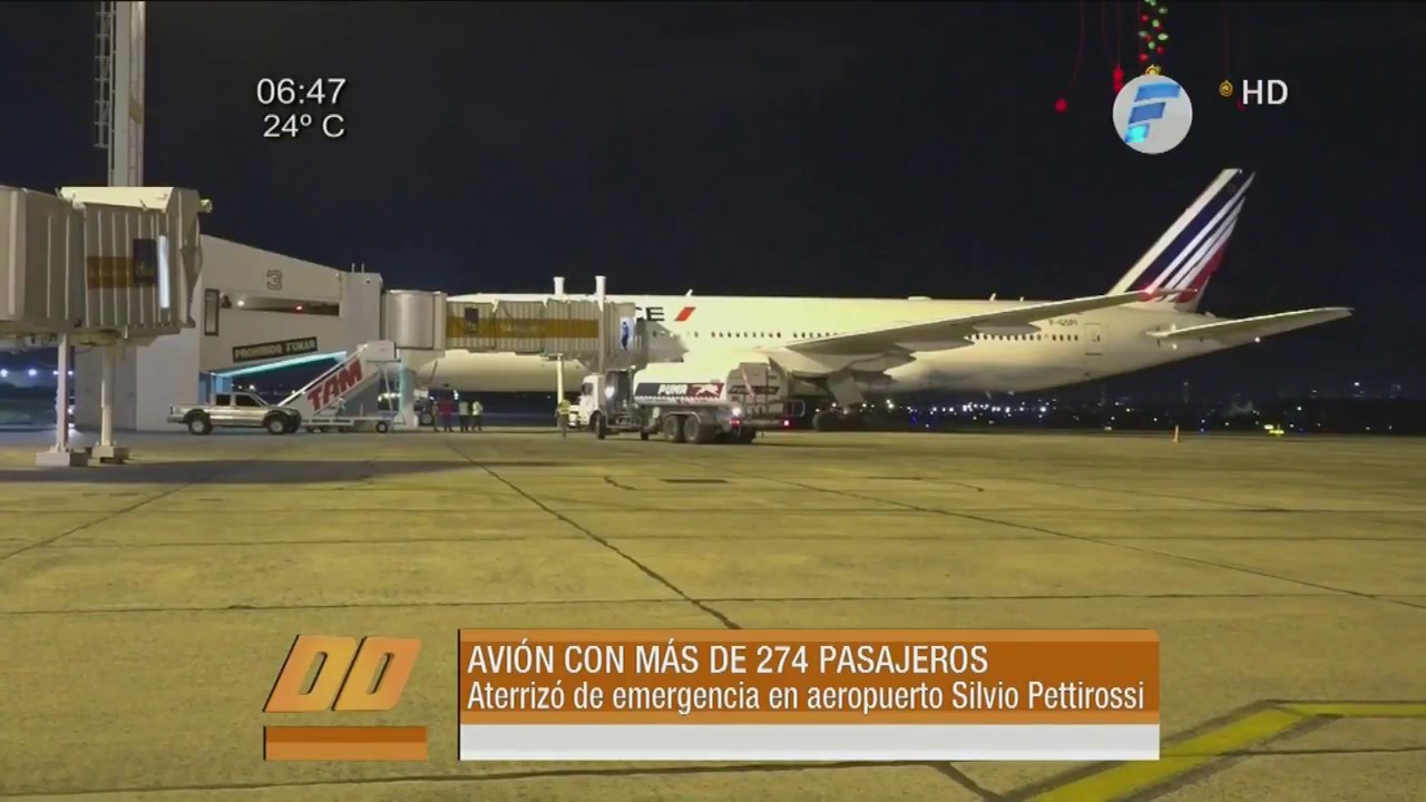 Aterrizaje forzoso en el Silvio Pettirossi