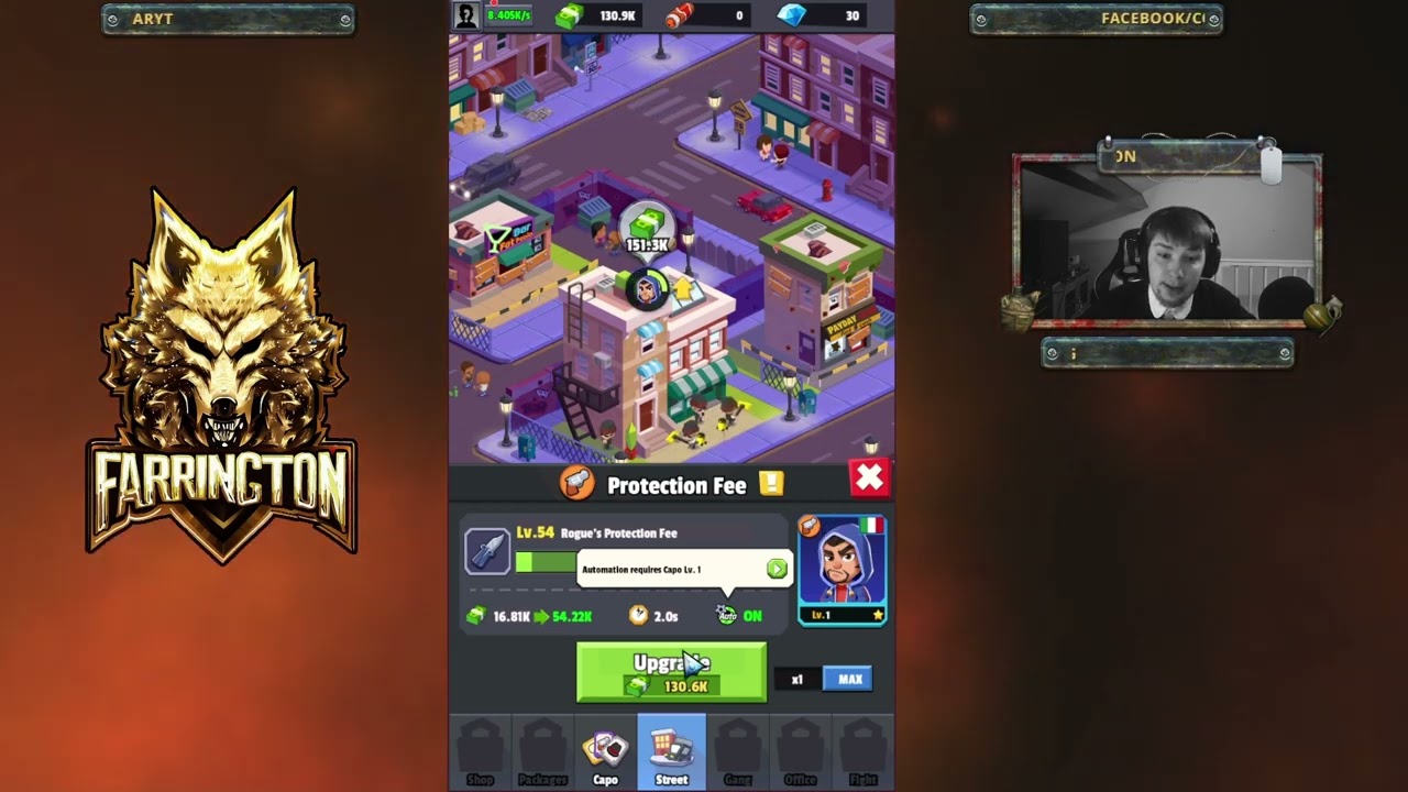 IDLE MAFIA - GAMEPLAY WALK THROUGH W/ Connor Farrington