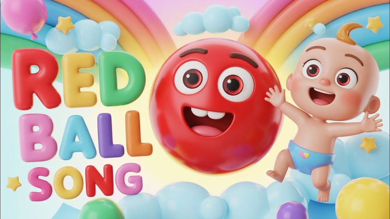 Red Ball, Red Ball 🔴 | Fun Action Song for Kids | Nursery Rhymes & Learning