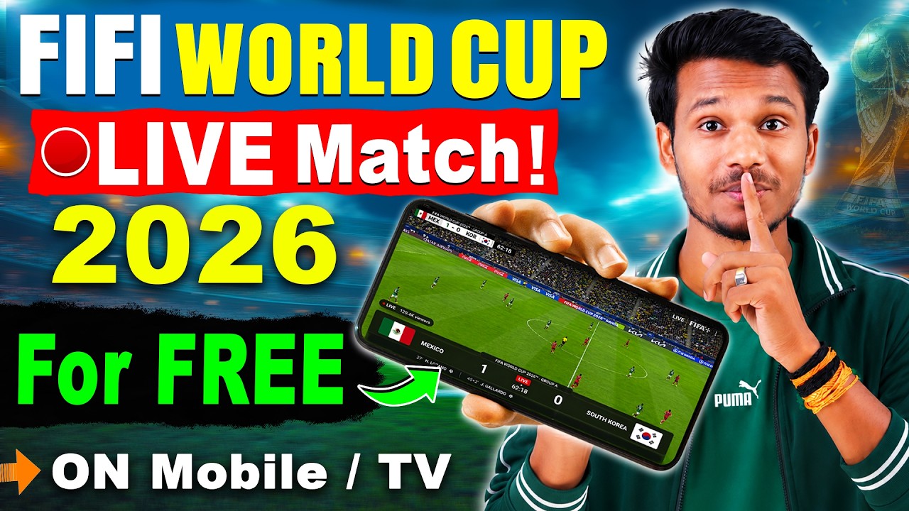 🏆 How to Watch FREE FIFA World Cup 2026 Live in India | Fifa World Cup Live Match Free Kase Dekhe ?