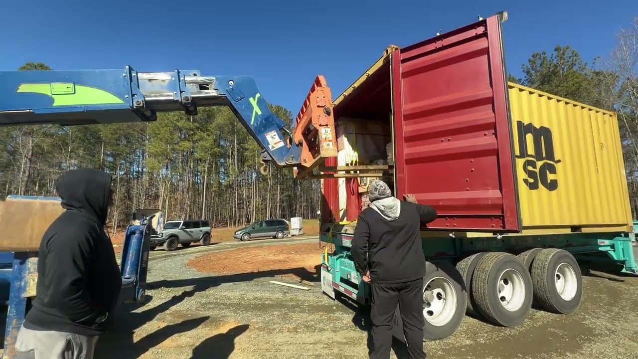 50,000 LBS of Imported Stone Arrives for the Bowling Alley Mansion