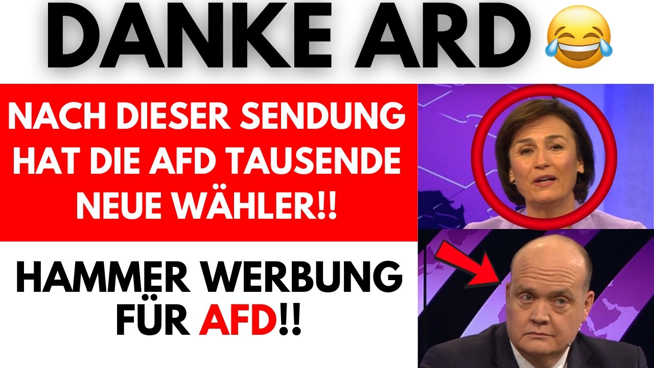 Nach peinlicher Show: ARD blamiert sich – AfD gewinnt TAUSENDE neue Wähler! 🚨🔥