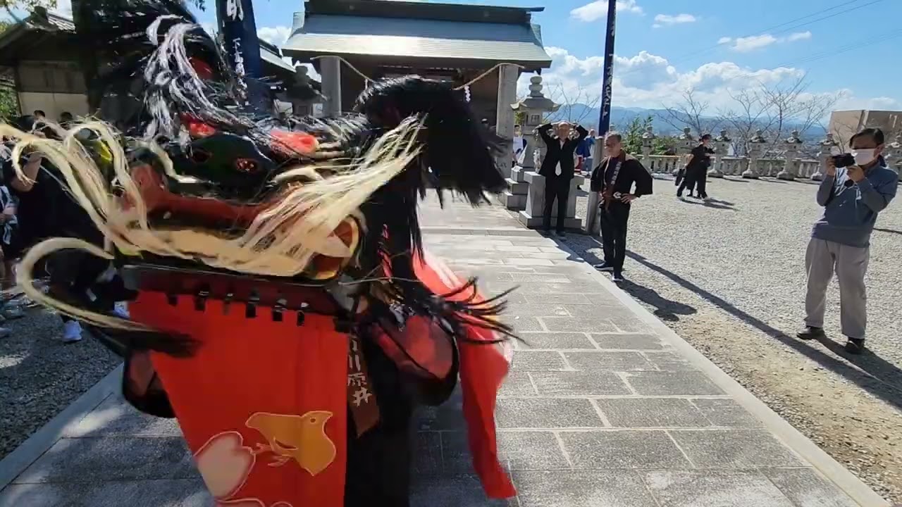 2024年10月13日香川県木田郡三木町白山神社秋大祭　正一川原井獅子連