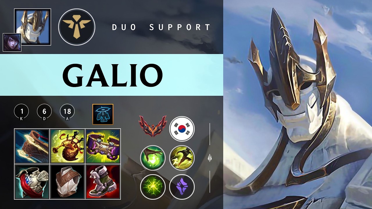 Galio Support vs Lulu - KR Grandmaster Patch 26.04