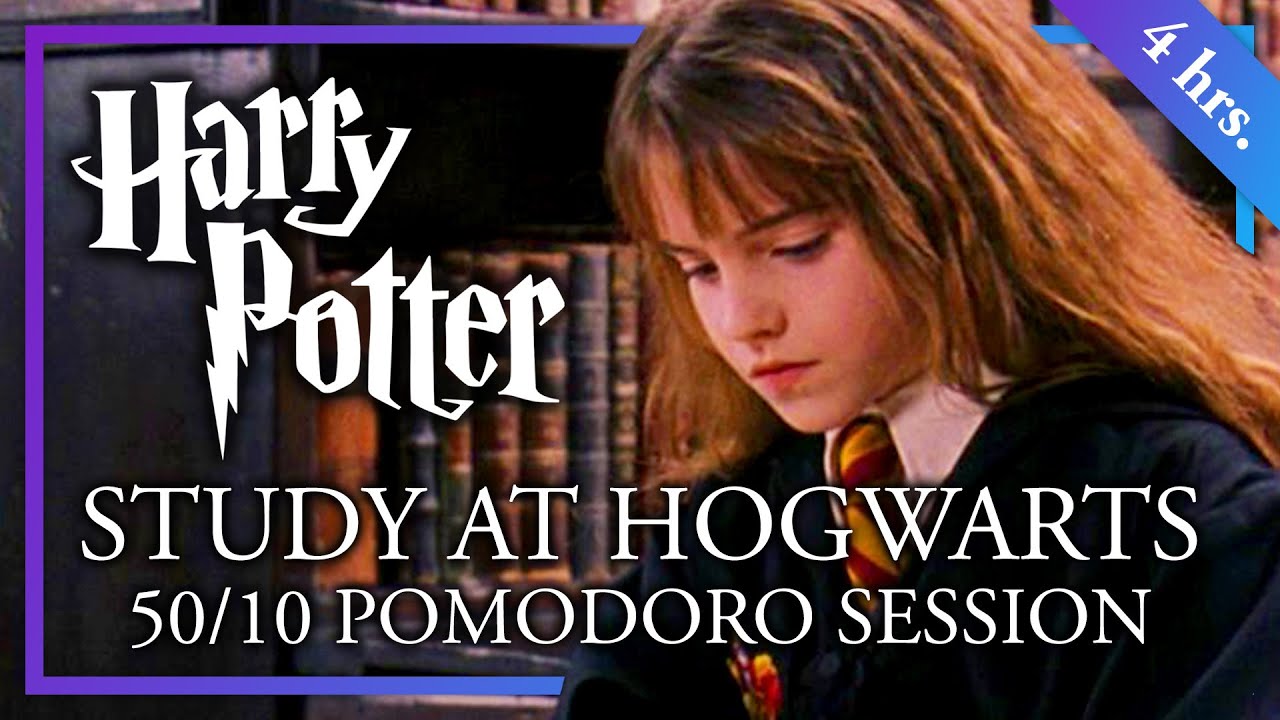 STUDY AT HOGWARTS - 50/10 Long Pomodoro Session - Harry Potter ASMR